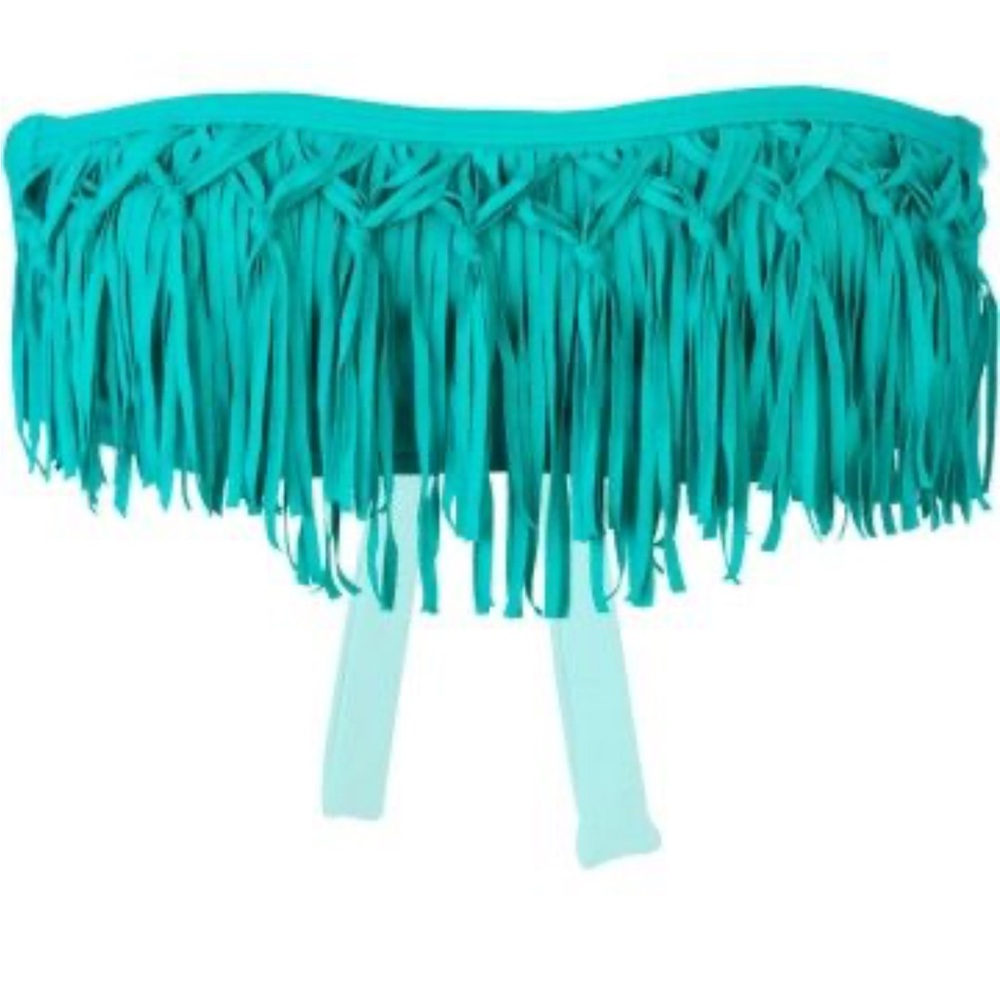 L*Space Dolly Knitted Fringe Bandeau Bikini Top size D - Picture 3 of 7